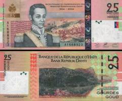 *25 Gourdes Haiti 2004, P273a UNC, pamätná - Kliknutím na obrázok zatvorte -